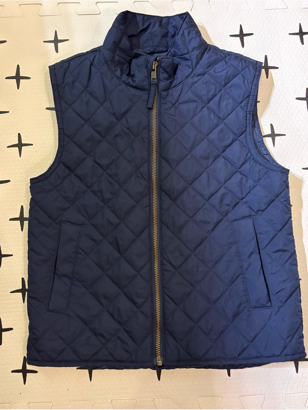 Crewcuts Quilted Navy Vest with Zip Front- Great for Fall!